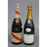 TWO BOTTLES OF CHAMPAGNE, 1 x G.H. Munn and Co. Cordon Rouge, 1961 vintage and 1 x Champagne