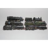 A QUANTITY OF UNBOXED OO GAUGE LOCOMOTIVES, Hornby 'County of Bedford', no. 3821, G.W.R. green