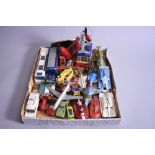 A QUANTITY OF UNBOXES AND ASSORTED PLAYWORN DIECAST VEHICLES, to include several Dinky Toys Film and