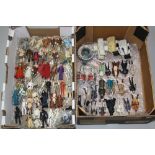 A COLLECTION OF LOOSE ASSORTED STAR WARS FIGURES AND VEHICLES, many are missing weapons and
