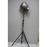 A FURSE THEATRE SPOT LIGHT, cast aluminium body and on a more recent stand