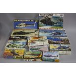 A COLLECTION OF BOXED UNBUILT PLASTIC HELICOPTER CONSTRUCTION KITS, various scales, contents not