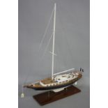 A LATE 20TH CENTURY BUILDERS MODEL OF A YACHT SY SCORPIO 62, design by Peter Ibold and built by