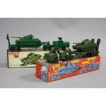 TWO BOXED RAPHEL LIPKIN / PIPKIN TOYS PLASTIC CONQUEROR TANK AND THORNYCROFT MIGHTY ANTAR TANK