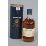 ONE BOXED BOTTLE OF ABERLOUR 15 YEAR OLD HIGHLAND SINGLE MALT SCOTCH WHISKY, 1L, 40% abv. in a