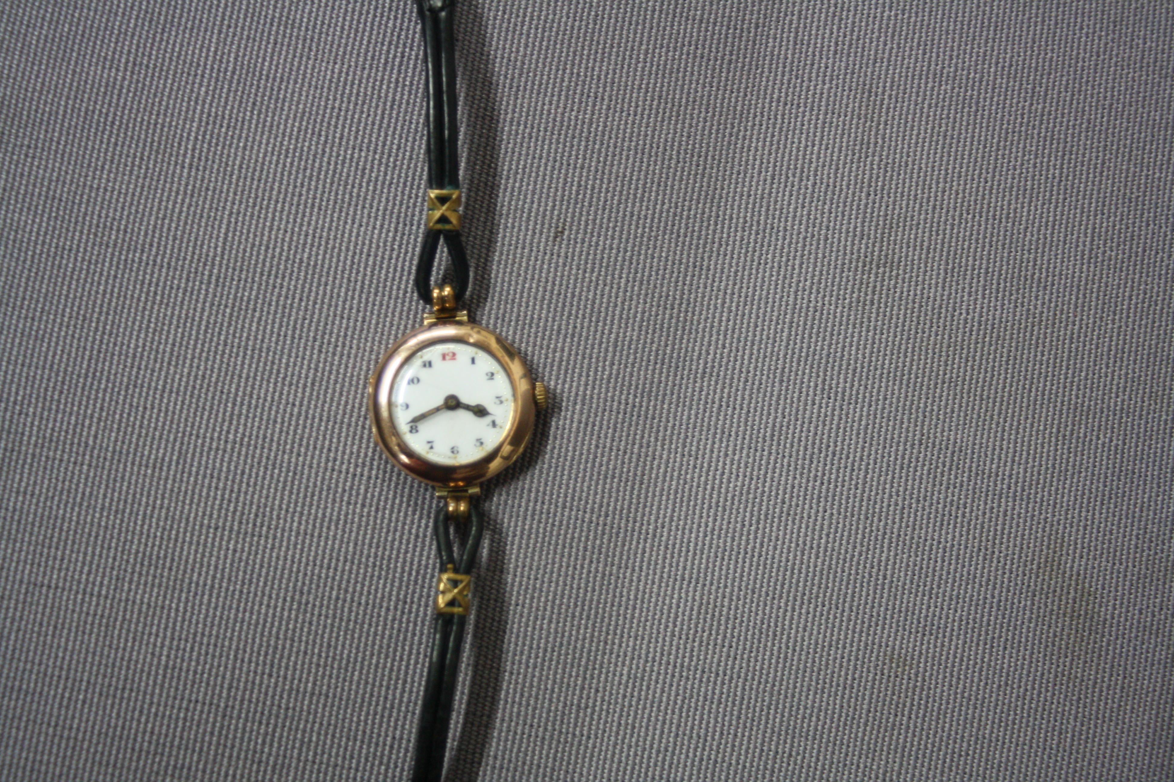 A LADIES 9CT ROLEX CASED STRAP WATCH, 15 jewelled movement, case No.599542 c.1920 (working) - Image 10 of 12