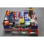 A COLLECTION OF BOXED MODERN DIECAST BUS AND COACH MODELS, mainly Corgi 00C, Creative Master