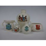W H GOSS NORTH WESTERN CRESTEDWARE, comprising Liverpool medieval jug and Abbot's cup,
