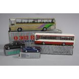 TWO BOXED CONRAD NZG MERCEDES-BENZ DIECAST MODELS, 0405 bus, no. 255, 1:50 scale, 0303 RHS coach,