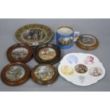 FIVE 19TH/EARLY 20TH CENTURY POT LIDS, comprising The Village Wedding, The Master of The Hounds, The