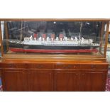 A LATE 20TH CENTURY 1:120 SCALE MODEL OF R.M.S. MAURETANIA, built 1982-86 by Fred Mew of
