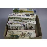 A BOXED UNBUILT HISTOREX 1:30 SCALE FRENCH ARTILLERY GUN LIMBER PLASTIC CONSTRUCTION KIT, contents