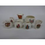 WH GOSS LONDON CRESTEDWARE, comprising Holborn Spanish jug, Islington jug, Croydon kettle, Poplar