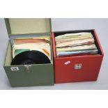 TWO CASES OF SINGLES, including over eighty four Elvis Presley recordings and a few Beatles and
