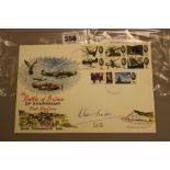 A 1965 BATTLE OF BRITAIN BIGGIN HILL FIRST DAY COVER, signed Douglas Bader