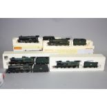 FIVE BOXED HORNBY OO GAUGE LOCOMOTIVES OF G.W.R. ORIGIN, Castle Class 'Fairey Battle', no. 5077 (R.