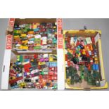 A QUANTITY OF UNBOXED AND ASSORTED PLAYWORN DIECAST VEHICLES, to include Matchbox, Matchbox '
