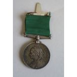 A VICTORIAN VOLUNTEER FORCE MEDAL, named to Gnr T Stevenson, 1.W.R.Y.V.A. 1895, with ribbon