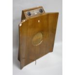 A VINTAGE MURPHY 146 'BATWING' RADIO, constructed with a walnut veneered case with a central speaker