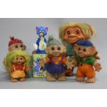 A COLLECTION OF TROLLS, circa 1960's, largest one marked Damn Things Establishment 1964,