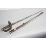 A BRITISH VICTORIAN OFFICERS SWORD, believed 1822 pattern, by Edward Thurkle, Sword maker from