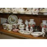 VARIOUS CERAMICS AND PLATED ITEMS, to include a pair of Royal Doulton 'Marie Curie Rhodedendron