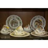 FOUR SETS OF ROYAL DOULTON BRAMBLY HEDGE SEASONAL TABLEWARES, to include four 21cm plates, cups