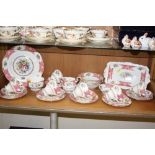 ROYAL ALBERT 'LADY CARLYLE' TEAWARES, to include cake plate, milk, sugar, four bowls, sandwich