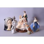 FIVE PIECES OF CERAMICS, to include boxed Limited Edition Royal Worcester 'Age of Romance' 246/