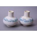 A PAIR OF RUSKIN POTTERY LUSTRE SQUAT VASES, height approximately 10cm (restorations) (2)