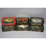 SIX BOXED BURAGO MODERN DIECAST SPORTS CAR MODELS, Bugatti Type 55 (1932), No.0538, Bugatti Atlantic