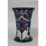 A MOORCROFT ENRAPTURE PATTERN CONICAL VASE, bears impressed and painted marks and price sticker,