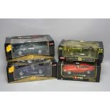 FOUR BOXED MODERN DIECAST BRITISH SPORTS CAR MODELS, Maisto 'Premiere Edition' Morgan Aero 8 and