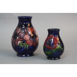 A MOORCROFT ANEMONE PATTERN BALUSTER VASE, painted signature and impressed marks, height