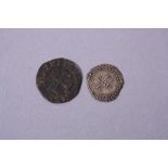 GUIDOBALDO II DELLA ROVRE BOLOGNIND, PESARO, 0.64g, GV.II.VR.BINI DVX IIII Coronated Tree Rev PI.