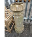 CLAY CHIMNEY POT, approximate height 107cm (sd)