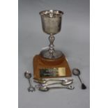 AN ELIZABETH II SILVER GOBLET, maker Stuart Clive Griffiths, Birmingham 1975, 5.2ozt, 162 grams,