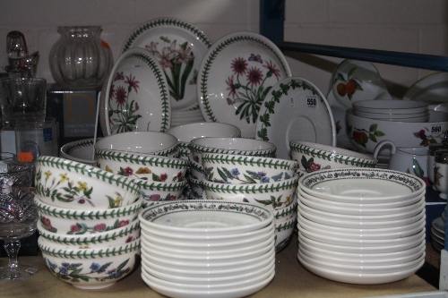 PORTMEIRION, various bowls, saucers, plates, etc, 'Botanic Garden', 'Variations' and 'Pomona' (