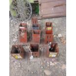 TEN STEEL BOLT DOWN 75MM FENCE POST SUPPORTS