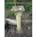 A PRE-CAST SUN DIAL GARDEN ORNAMENT