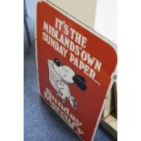 ADVERTISING ENAMEL SIGN, circa 1960's, 'It's the Midlands Own Sunday Paper - The Sunday Mercury',