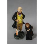 TWO ROYAL DOULTON FIGURES, 'Micawber' HN2097 and 'Fagin' M49 (2)