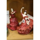 TWO COALPORT LIMITED EDITION FIGURES, 'Flamenco' 1701/9500 and 'Bolero' 383/9500 (both with