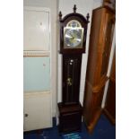 A MODERN GRANDMOTHER CLOCK, signed Tempus Fugit (three weights and pendulum)