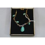 A 9CT 1930'S BEAD NECKLACE