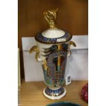 A COMPTON & WOODHOUSE LIMITED EDITION COVERED VASE, 'The Golden Vase of Tutankhamun' No.655A/1950 (