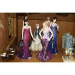 SIX ROYAL WORCESTER FIGURES, to include limited edition 'Ella' 69/7500, 'Gala Ball' 44/7500, '