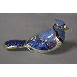 A ROYAL CROWN DERBY PAPERWEIGHT 'Blue Jay'