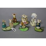 FIVE BESWICK KITTY MACBRIDE FIGURES, 'Strained Relations' 2532, 'A Family Mouse' 2526, 'The