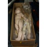 A BOXED CRAFTY DOLL, reproduction Collectors doll, nape of neck marked 'Crafty Dolls 3 Shirley